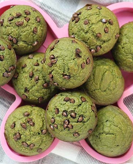 Sweet Spinach Muffins with Banana