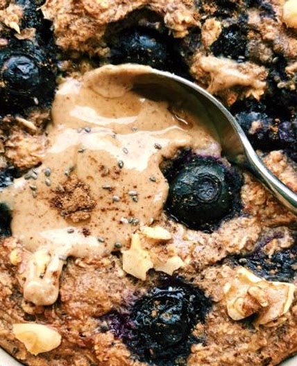 Blueberry Baked Oats {vegan, gluten free}