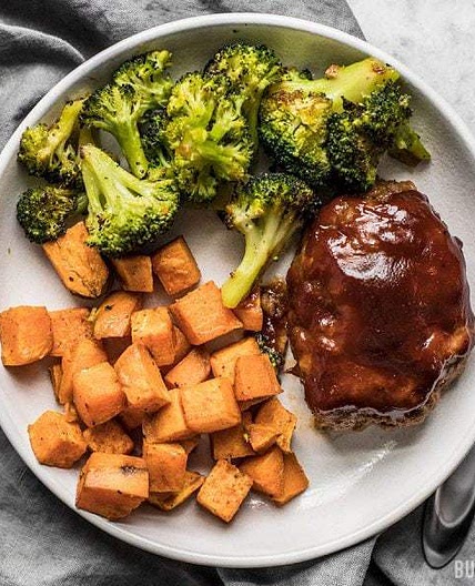 Sheet Pan BBQ Meatloaf Dinner