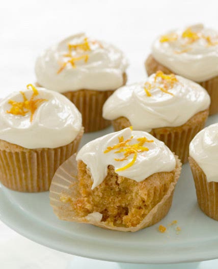 Carrot Cupcakes with Orange Zest