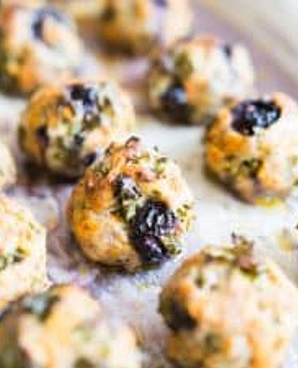 Blueberry Sweet Potato Breakfast Meatballs
