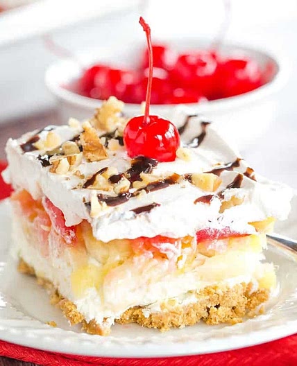 No Bake Banana Split Dessert