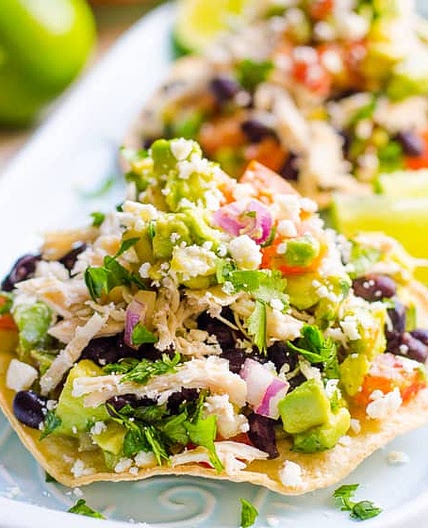 65 Quick Easy Healthy Dinner Ideas: Chicken Tostadas