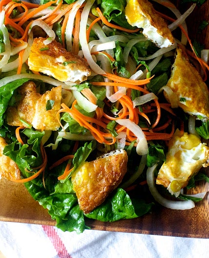 fried egg salad
