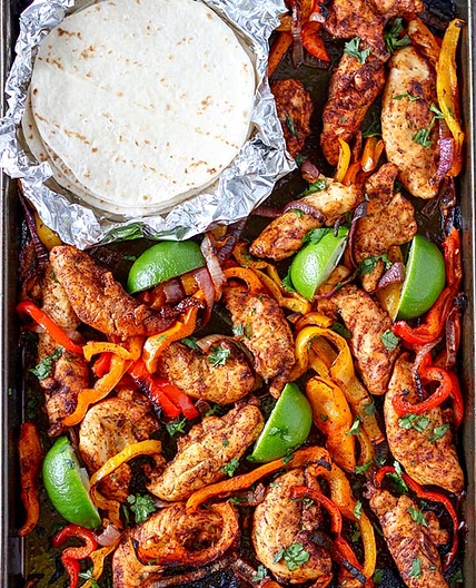 Sheet Pan Chicken Fajitas