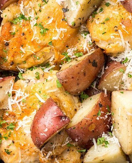 Slow-Cooker Garlic-Parmesan Chicken