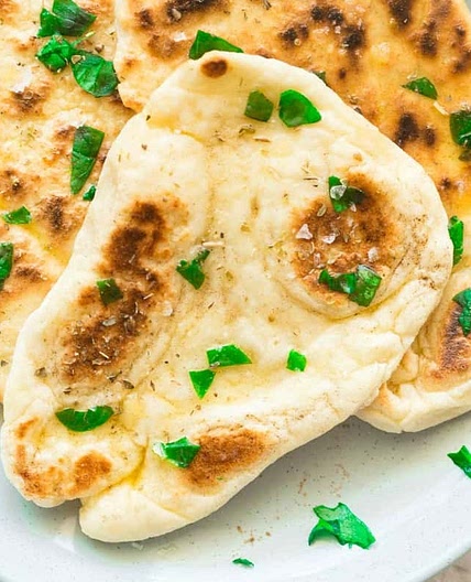 2 Ingredient Dough Naan Bread- No Yeast!