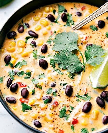 Crockpot Mexican Street Corn & Chicken Chowder