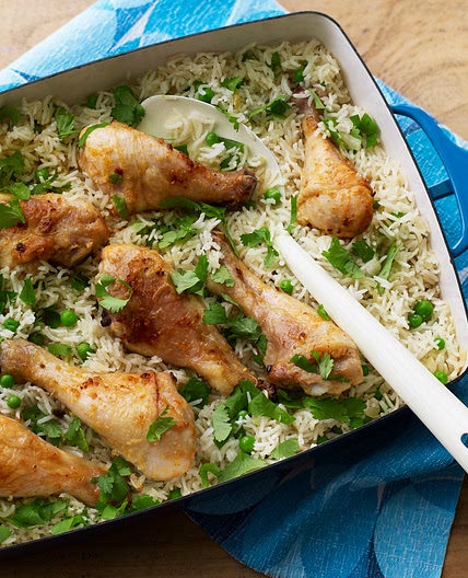 Chicken and rice traybake