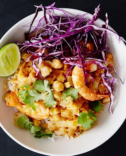 Shrimp Curry with Chickpeas and Cauliflower