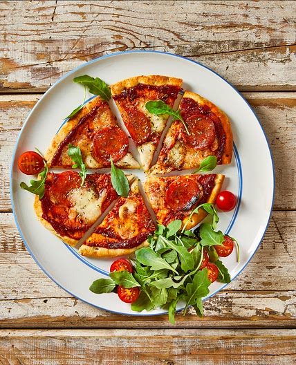 Pepperoni Pizza With Rocket Salad