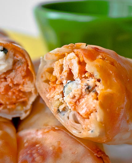 Baked Buffalo Chicken Rolls