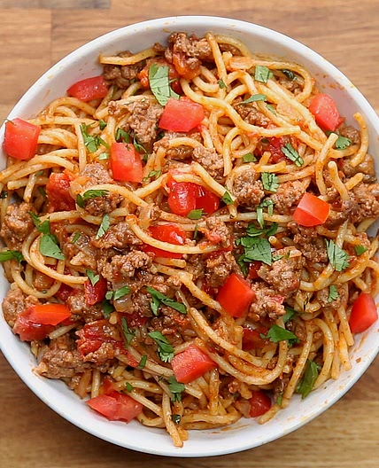 One-Pot Taco Spaghetti Recipe by Tasty