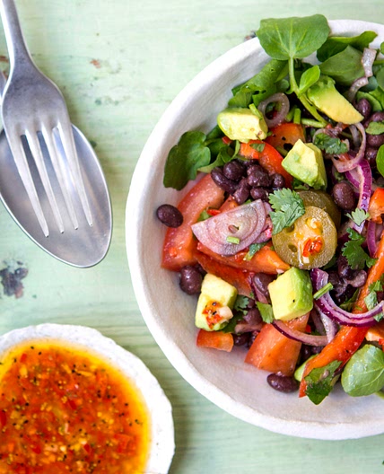 Black bean and avocado salad