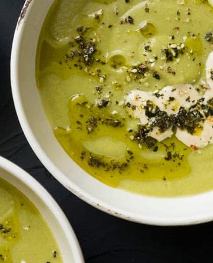 Broccoli soup with sage oil