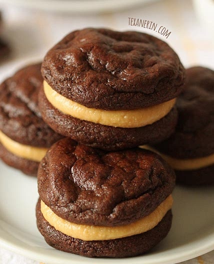 Flourless Chocolate Peanut Butter Cookie Sandwiches (gluten-free, dairy-free)