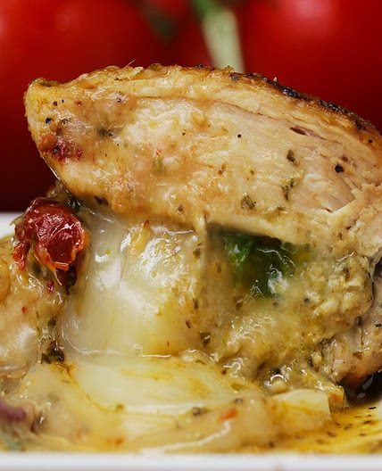 Pesto Stuffed Chicken Recipe by Tasty