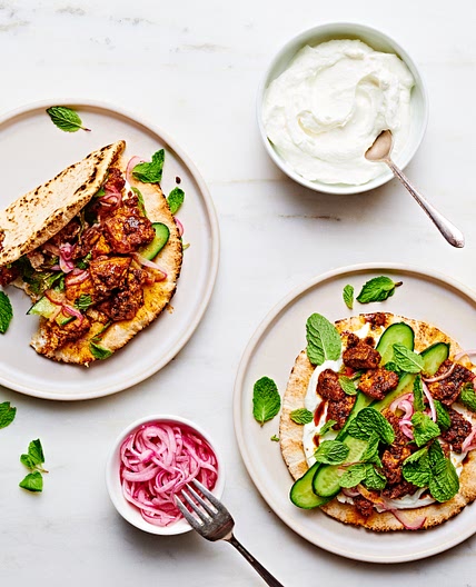 Shawarma-Spiced Tofu Pita Wraps