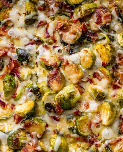 Cheesy Brussels Sprout Bake