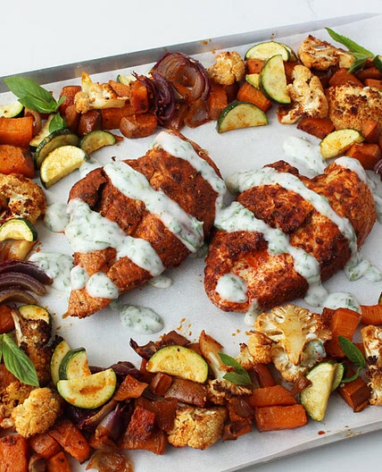 One Pan Cajun Chicken & Roasted Veg