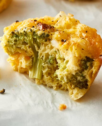 High-Protein Broccoli Cheddar Egg Muffins
