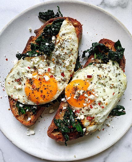 Garlic Bread Kale Toast
