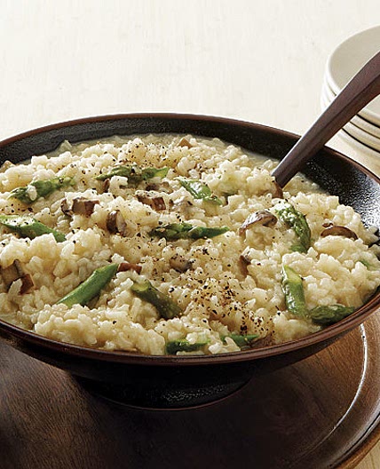 Mushroom-Asparagus Risotto