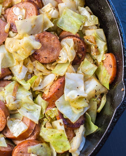 Keto Sausage and Cabbage Skillet