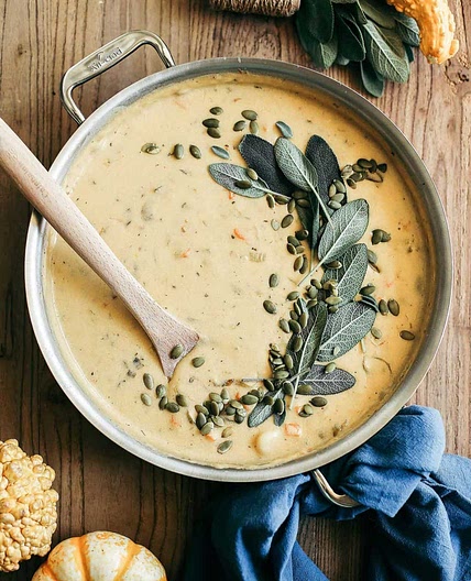 Pumpkin Beer & Sharp Cheddar Gnocchi Soup