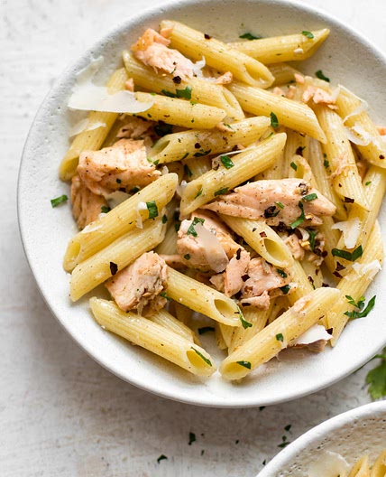 Garlic Butter Salmon Pasta