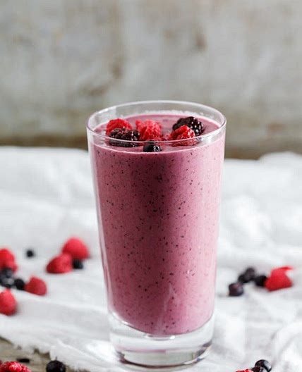 Blueberry, Blackberry, Raspberry Smoothie