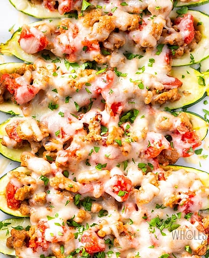 Keto Italian Sausage Stuffed Zucchini Boats Recipe