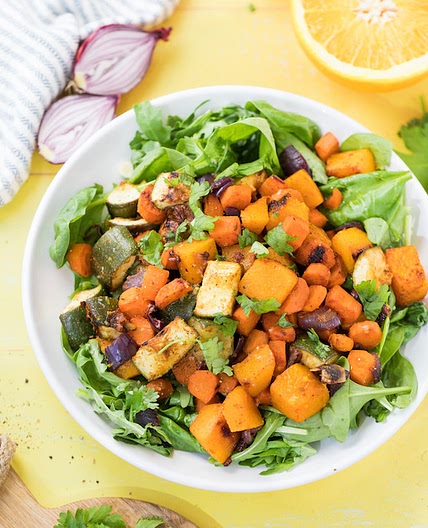 Warm Spiced Roasted Vegetable Salad