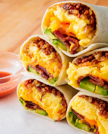Cheesy Bacon Breakfast Burrito