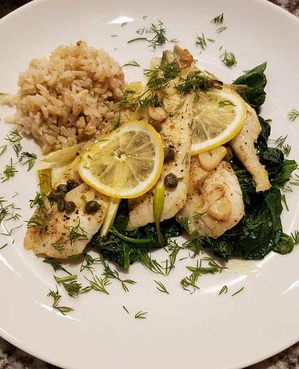 Baked sole fillets