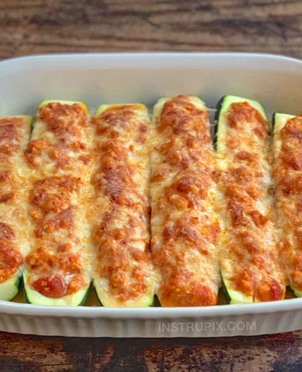 Keto Chicken Parmesan Zucchini Boats (Easy & Healthy!)