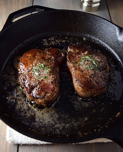 Pan-Seared Filet Mignon Recipe with Herb Butter