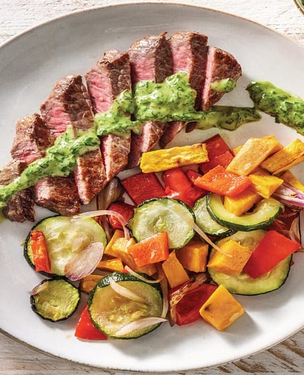 Argentinian Steak & Chimichurri with Roasted Veggies