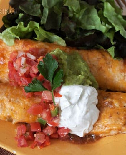 Pressure Cooker Shredded Beef Enchiladas
