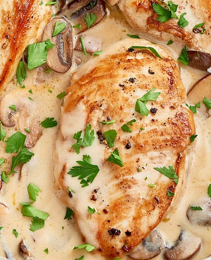 Recipe: Creamy Parmesan Garlic Mushroom Chicken
