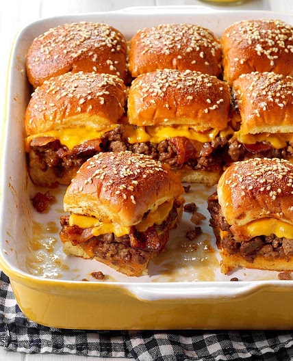Bacon Cheeseburger Slider Bake