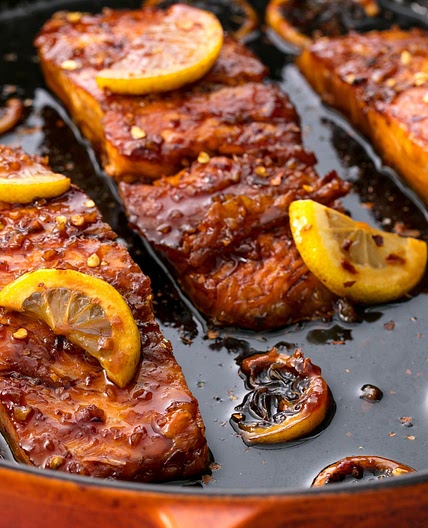 Honey Garlic Glazed Salmon