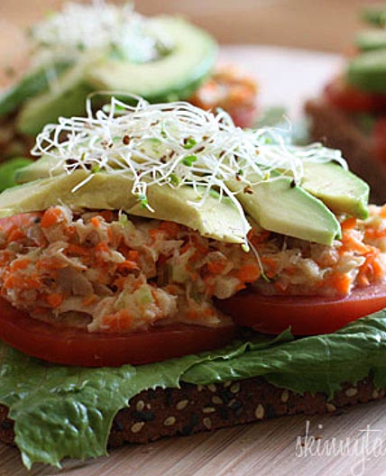 Open Faced Tuna Sandwich with Avocado