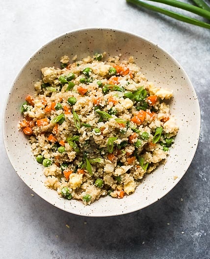 Keto Cauliflower Fried Rice Recipe, Low Calorie, Low Carb