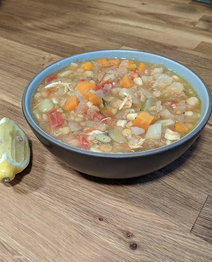 Crockpot Chicken and Veggie Bean Soup