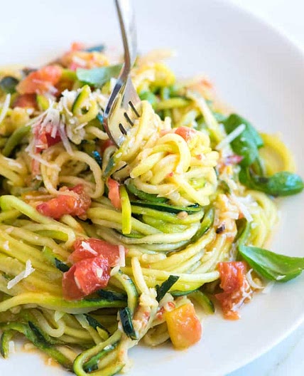 Guilt-Free Garlic Parmesan Zucchini Noodles Pasta