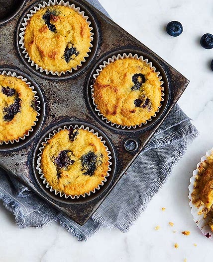 Gluten-Free Blueberry Muffins Made with Coconut Flour