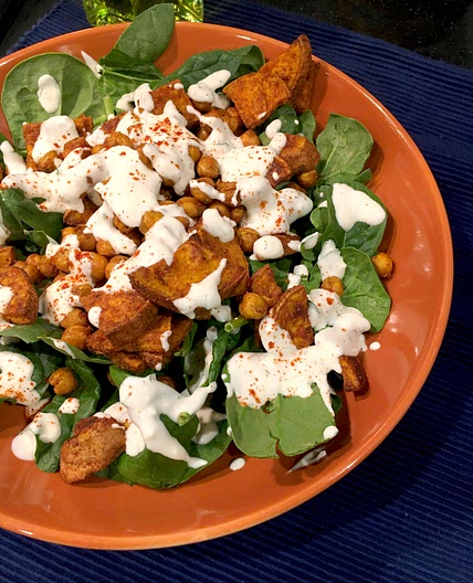 Chickpea Sweet Potato Shawarma Salad | Oldways