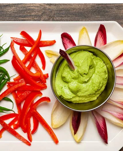 Holiday Vegetable Platter With Herbed Avocado Dip - Ellie Krieger