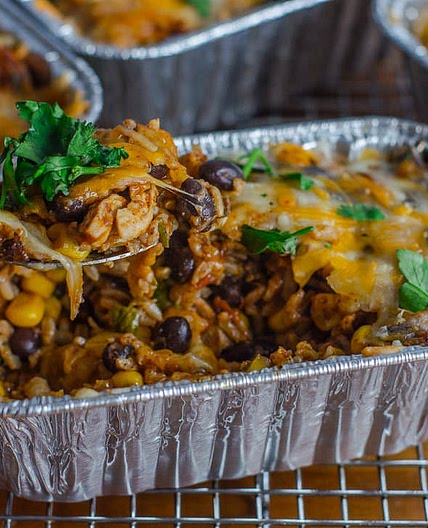 Fit & Healthy Enchilada Chicken & Rice Casserole